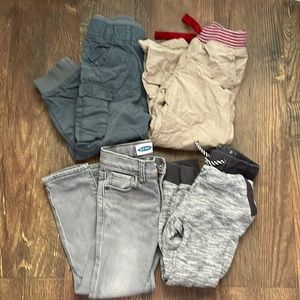 Lot of four size 4t pants boys old navy, genuine, adventure wear,